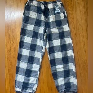 Psycho Bunny Plaid Flannel Cozy Lounge Pants - Size Small